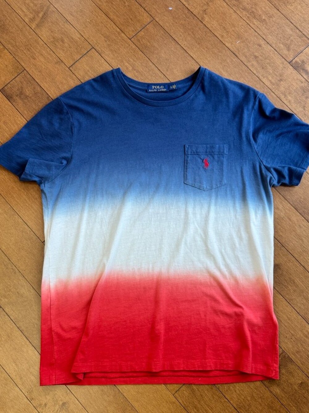 Polo Ralph Lauren Ombre Dip-Dye Pocket Tee Men's Large